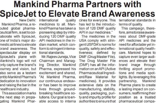 Mankind Pharma Partners with SpiceJet to Elevate Brand Awareness